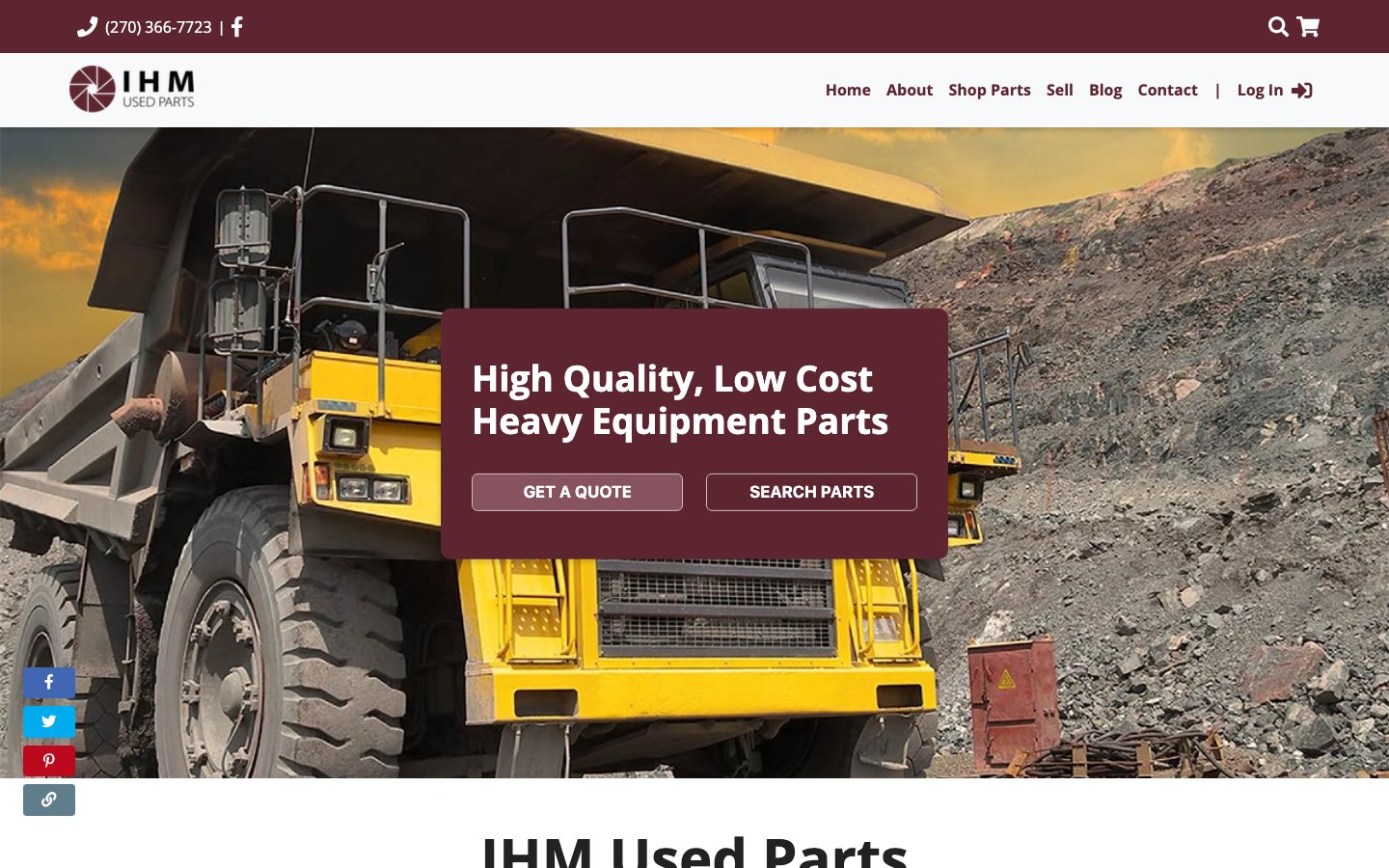 IHM Used Parts cover image